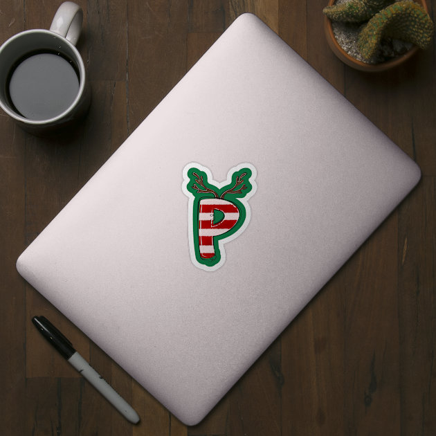 Letter P (Christmas Alphabet) by Pop Cult Store